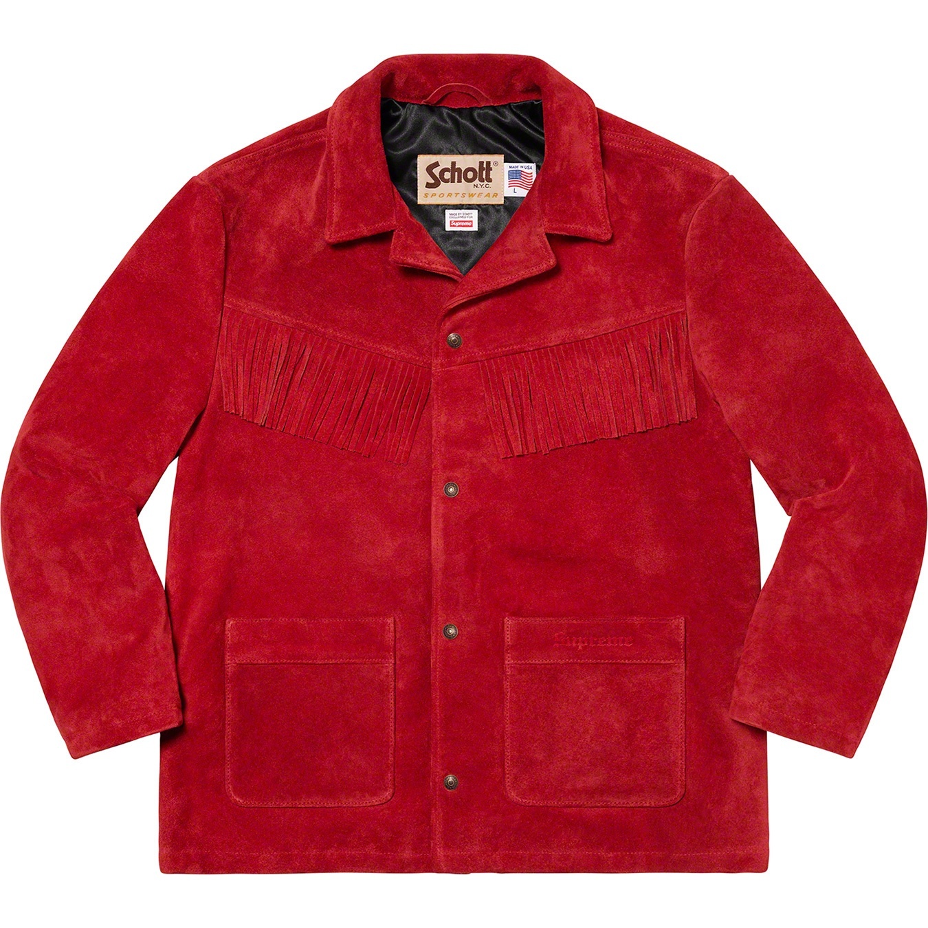 Supreme®/Schott® Fringe Suede Coat view 8